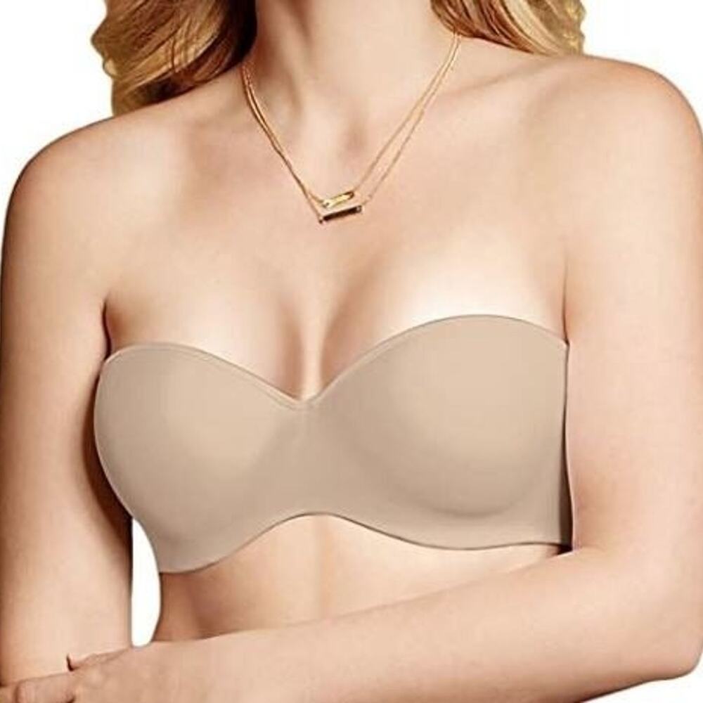 LILYETTE 42C Strapless Convertible Contour Full Figure Bra Beige 42C